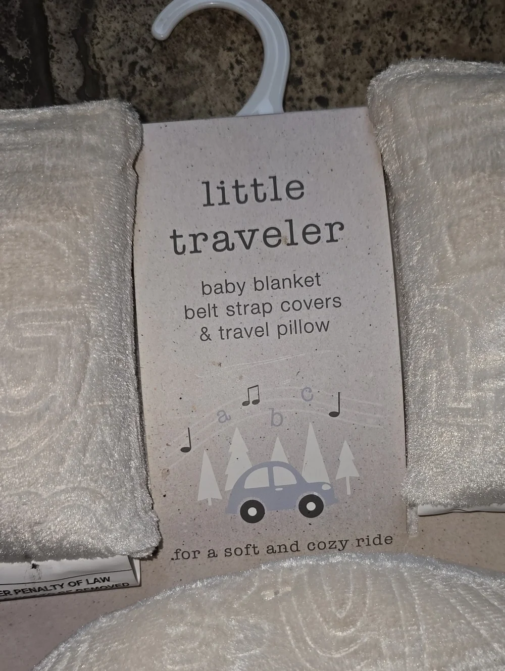Little Traveler Cream Baby Blanket & Travel Pillow Set
